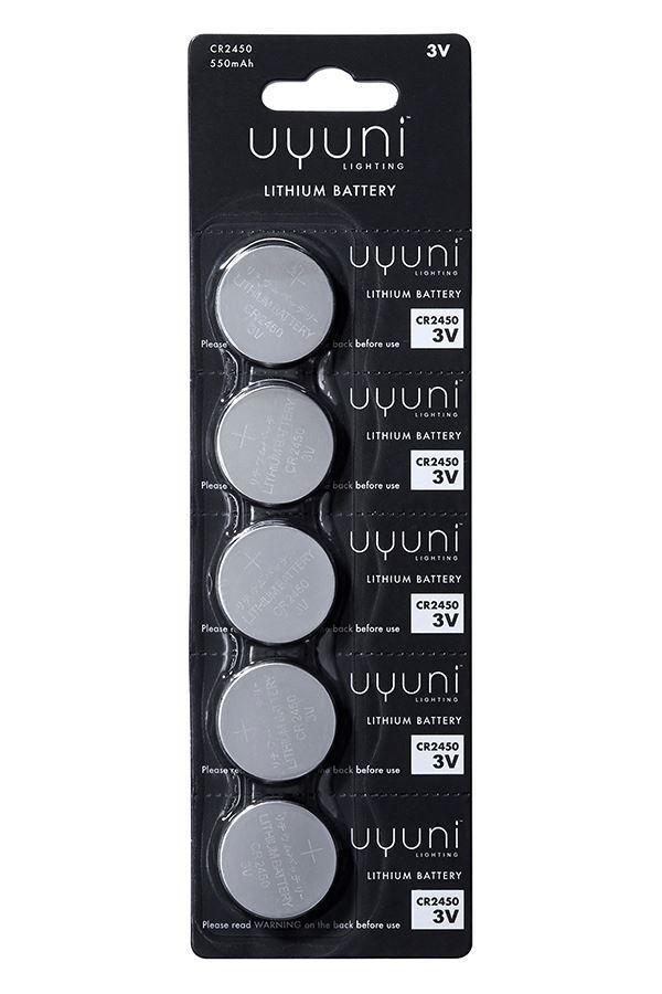 UYUNI CR2450 Batteri 3V 550mAh - 5-pak til Stearinlys