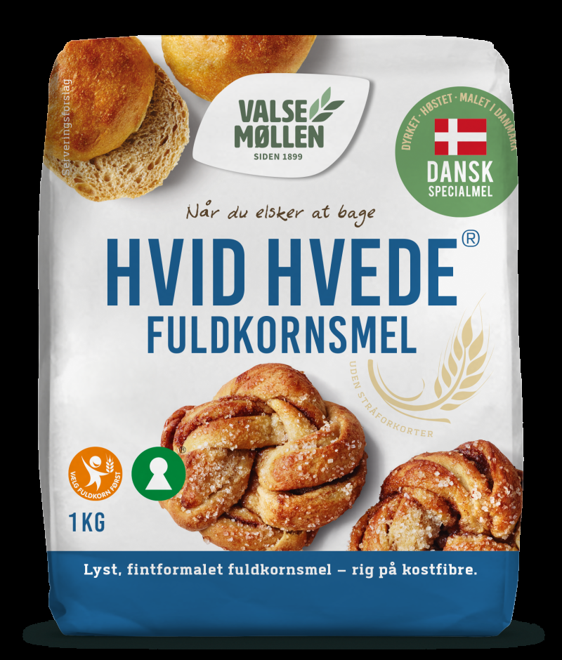Hvid Hvede Fuldkornsmel 1 Kg - Perfekt til Bagning!