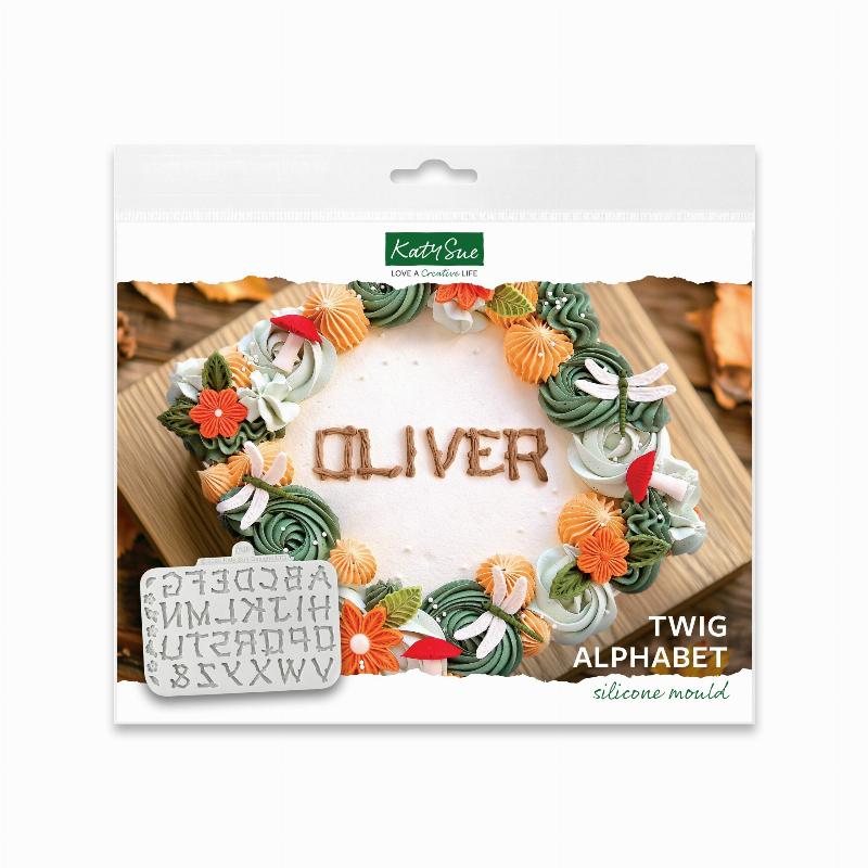 Katy Sue Twig Alphabet Silikoneform til Kreativ Bagning