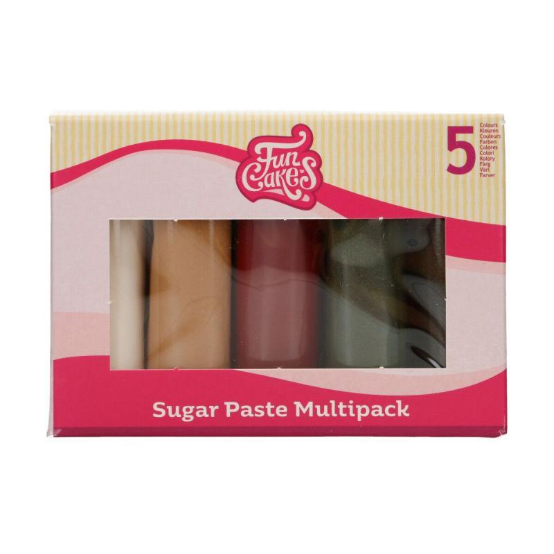 Glitrende Fondant Multipack - 5 Farver til Kagedekoration