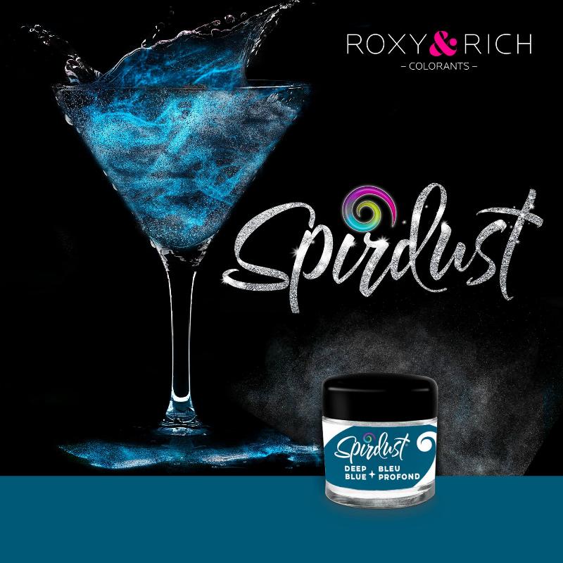 Roxy Rich Spirdust Deep Blue 1,5g – Glitter til Drinks & Desserter