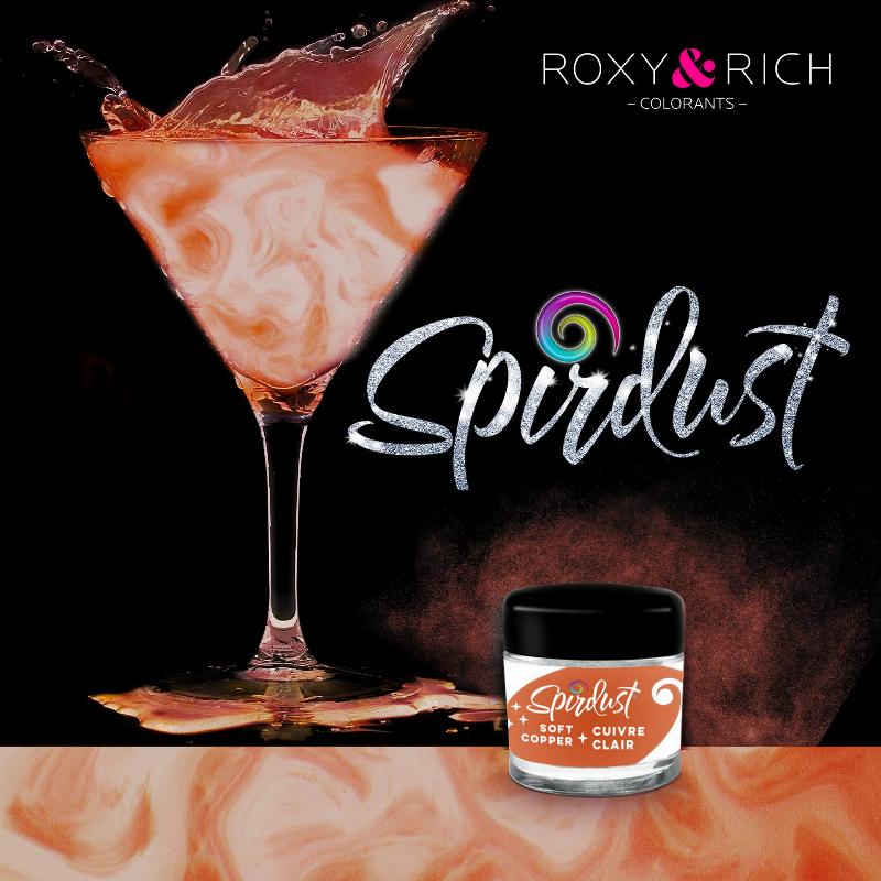Roxy Rich Spirdust Soft Copper Glitter til Drinks 1,5g