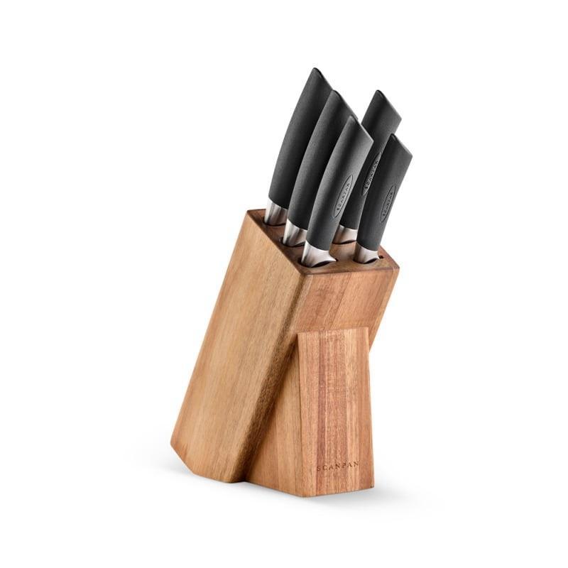 Scanpan Sax Knivblok med Knivsliber og 6 Knive Tilbud
