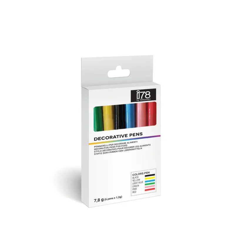 Silikonart Spiselige Tuscher – 6 Farver til Kreativ Bagning