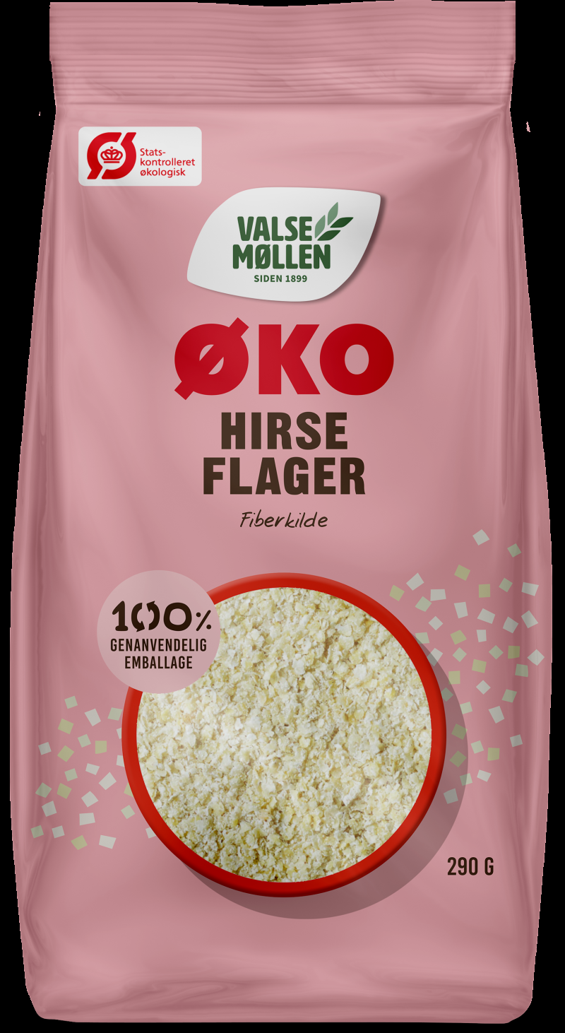 Økologiske Hirseflager 350 G fra Valsemøllen – Tilbud!
