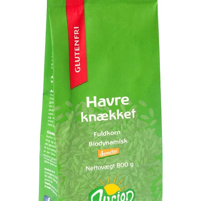 Aurion Havre Knækket Glutenfri 800g - Begrænset Tilbud!