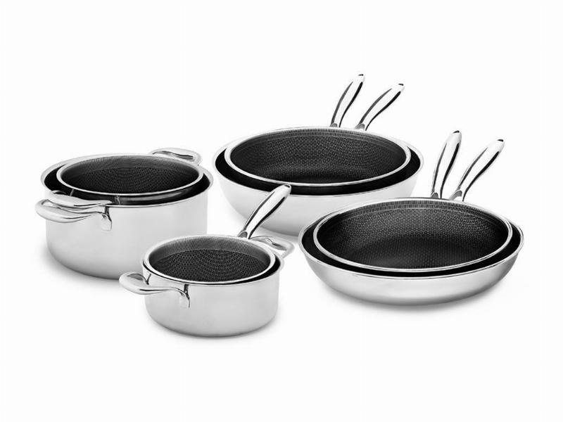 Komplet 8-dele Gryde- og Pandesæt fra Onyx Cookware