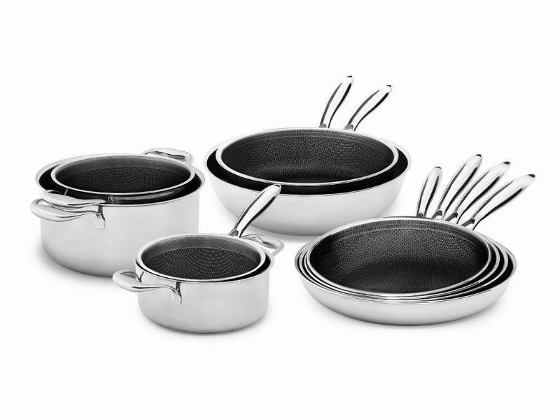 Komplet 10-dele Gryde- og Pandesæt fra Onyx Cookware