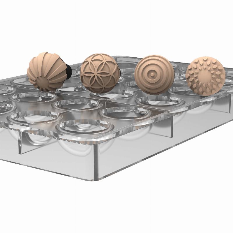 Choco Stamp Chokoladeform Sæt med 4 Stempler - Silikomart