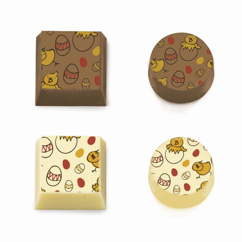 Chokolade Transfer Chicky Eggs - 2 Ark til Bagning