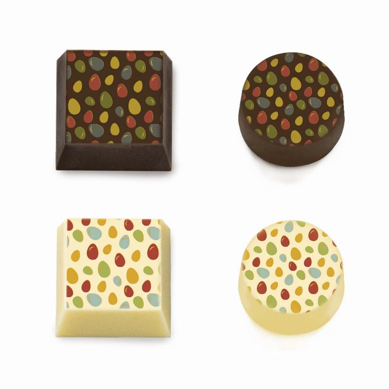 Chokolade Transfer Ark - Eggy (2 stk)