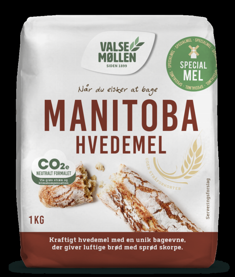Valsemøllen Manitoba Hvedemel 1kg - Kvalitetsmel til Bagning