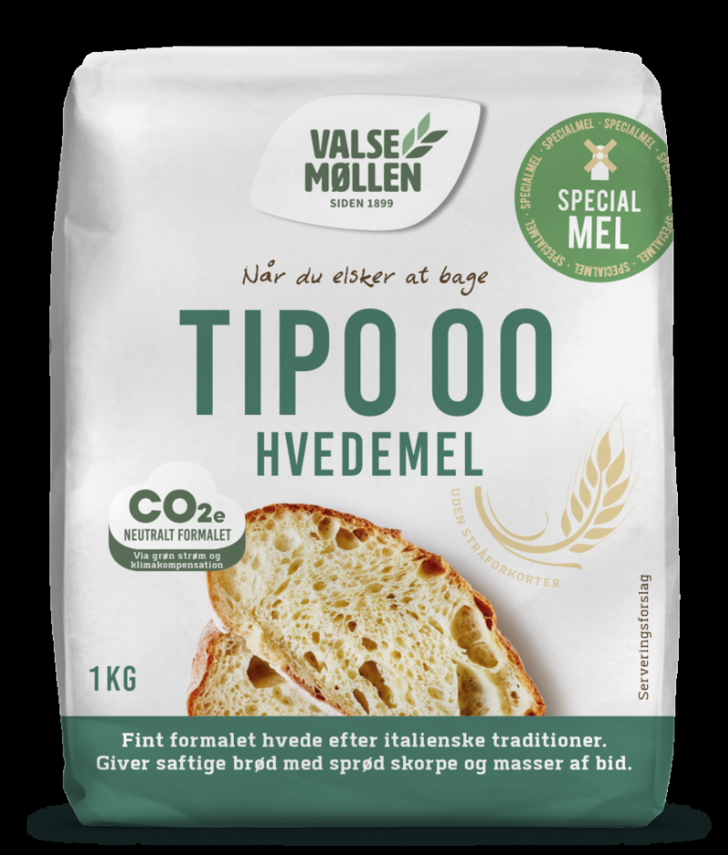 Valsemøllen Tipo 00 Hvedemel 1kg - Kvalitet til bagning