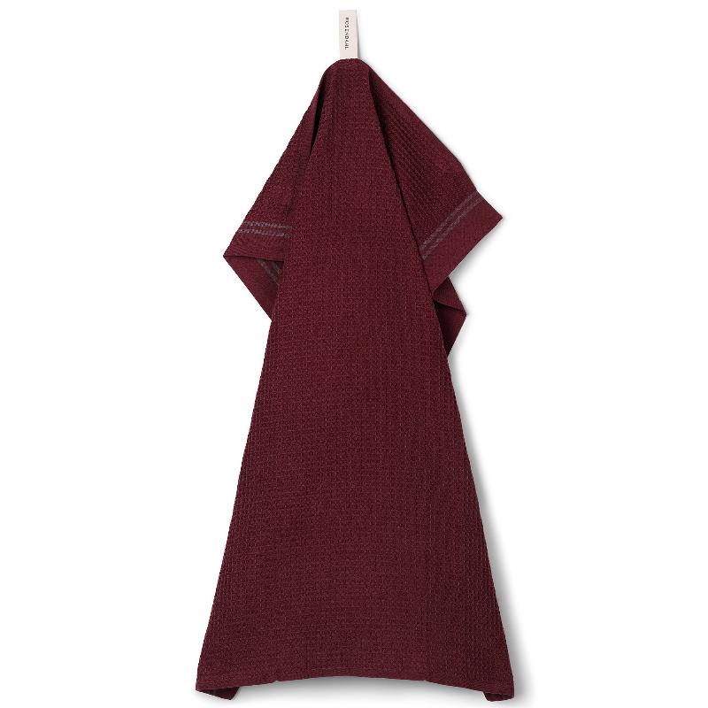 Økologisk Bordeaux Viskestykke – Elegant Køkkenmust-have