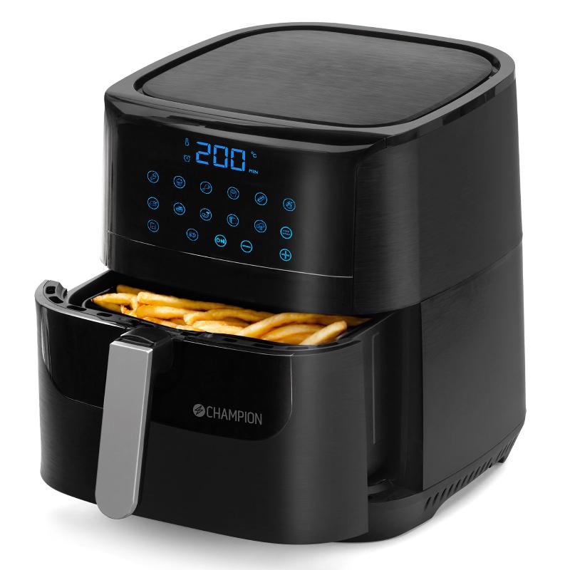 Champion XL Keramisk Airfryer 5,5L – Sort Udsalg!