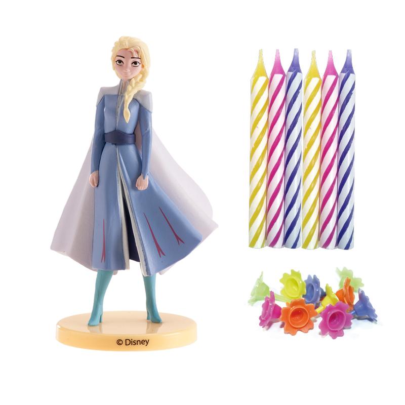 Dekora Frost Kage Dekoreringssæt med Lys og Elsa Figur
