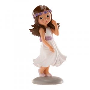 Dekora Topfigur til Konfirmation - Pige med Blomsterkrans