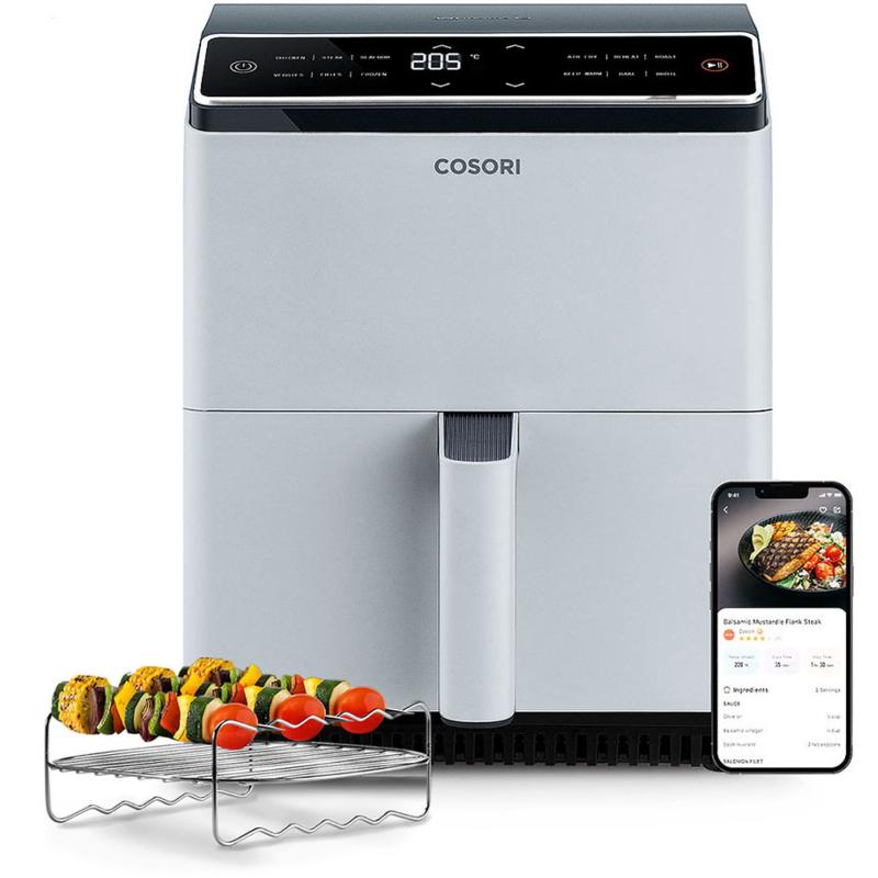Dual Blaze Airfryer i Lysegrå – Sund Madlavning!