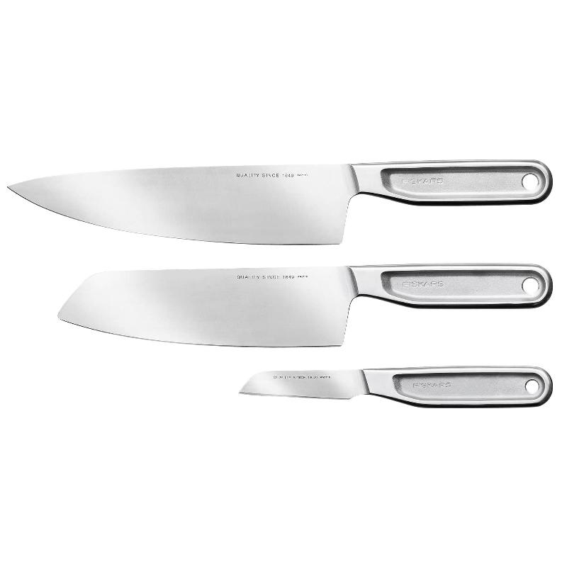 Fiskars All Steel Knivsæt – 3 Uundgåelige Køkkenknive