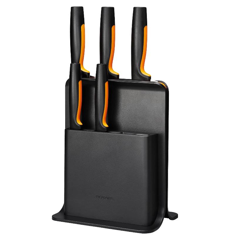 Fiskars Knivblok med 5 Knive – Elegant Køkkenopbevaring