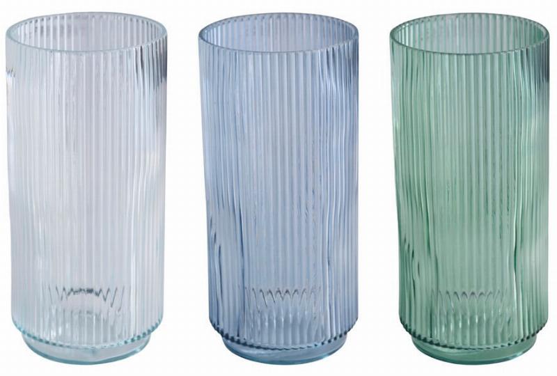 Flora Rillet Glasvase 12x25 cm - Elegant Indretning