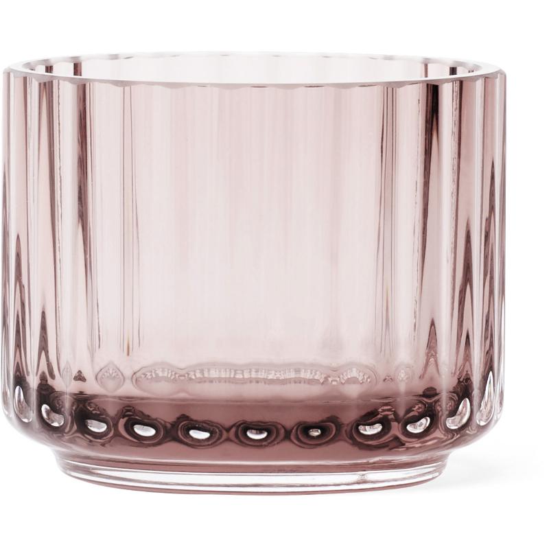 Fyrfadsstage i Glas - Lille Burgundy fra Lyngby Porcelæn