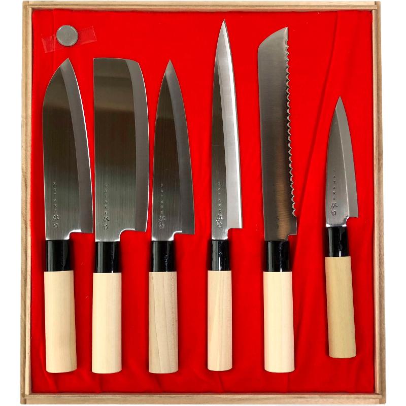 Houcho Knivsæt I Balsabox 6 Dele