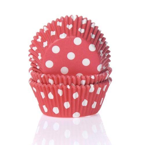 House Of Marie Røde Polka Dot Muffinsforme - 50 Stk