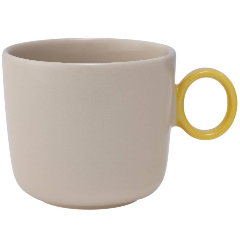 Iittala Play Krus 35 Cl - Beige og Gul, Farverig Kaffeoplevelse
