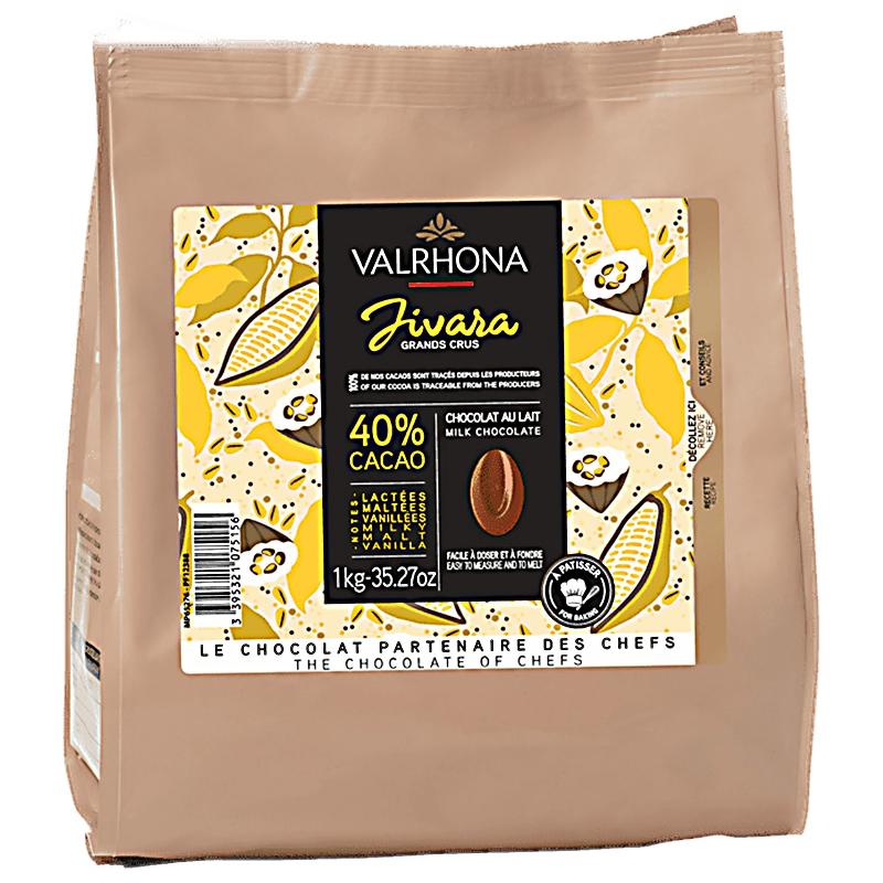 Jivara Mælkechokolade 40% - 1 Kg fra Valrhona på udsalg!