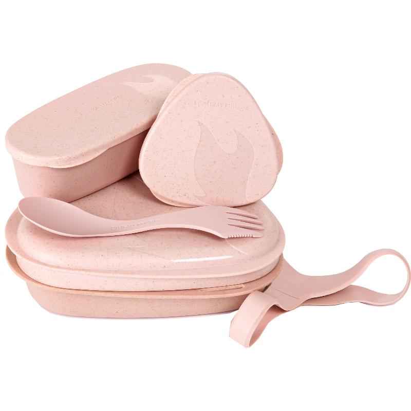 Elegant Frokostsæt Madkasse i Dusty Pink – Stilfuld og Praktisk!