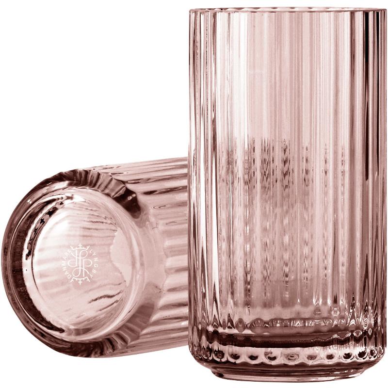 Elegant Bordeaux Lyngby Vase i Glas – 15 cm Designklassiker