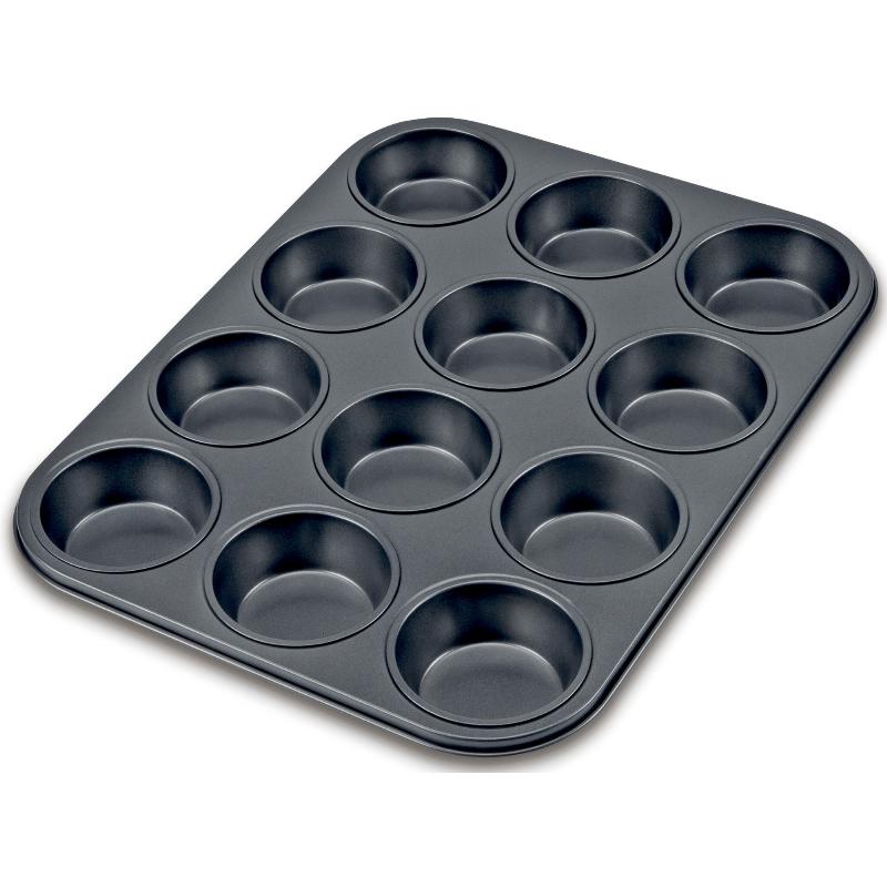 Muffins Bageplade med 12 Non-Stick Former – Bagning Made Easy!