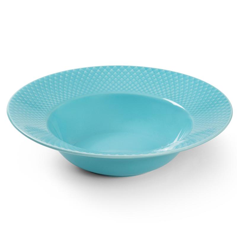 Rhombe Color Dyb Tallerken 24,5 cm – Turkis Tilbud!