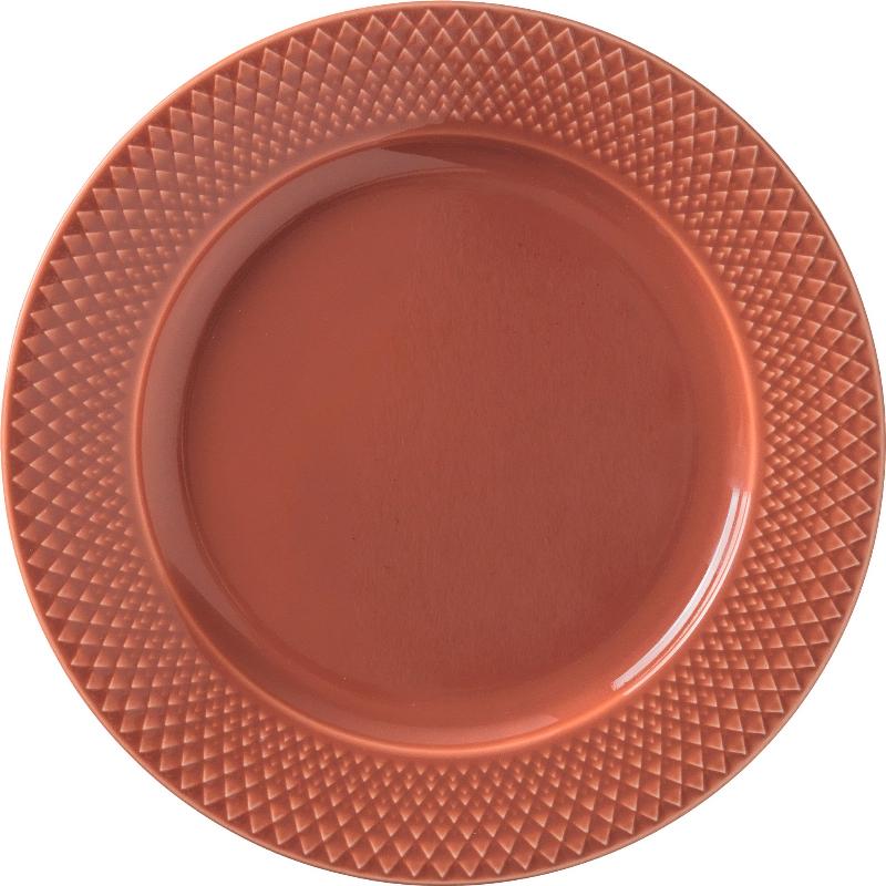 Rhombe Frokosttallerken 23 Cm i Terracotta - Farverigt Bord!