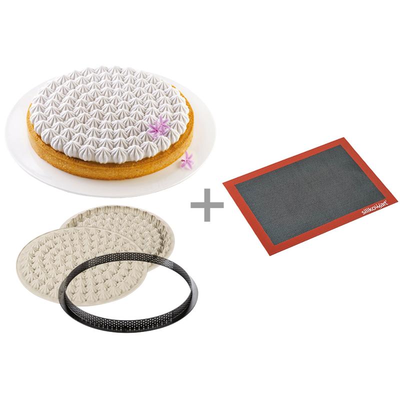 Elegant Tarte Meringue Sæt med Air Mat fra Silikomart