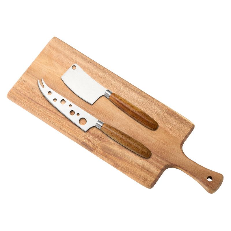 Elegant Osteserveringsbræt med 2 Knive – Must-Have!