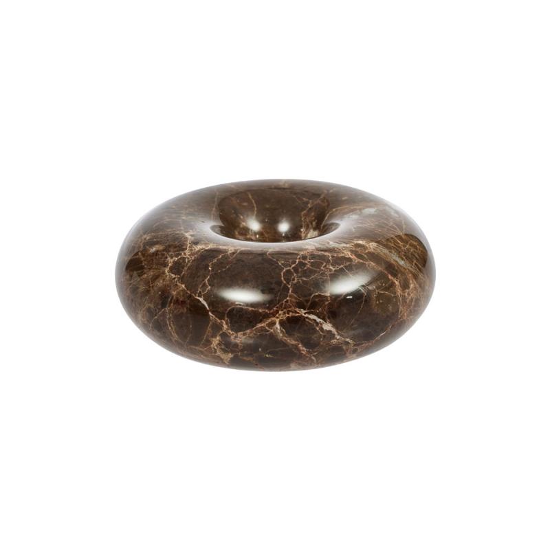 Elegant Marmorlysestage i Chokolade - 4 cm Design