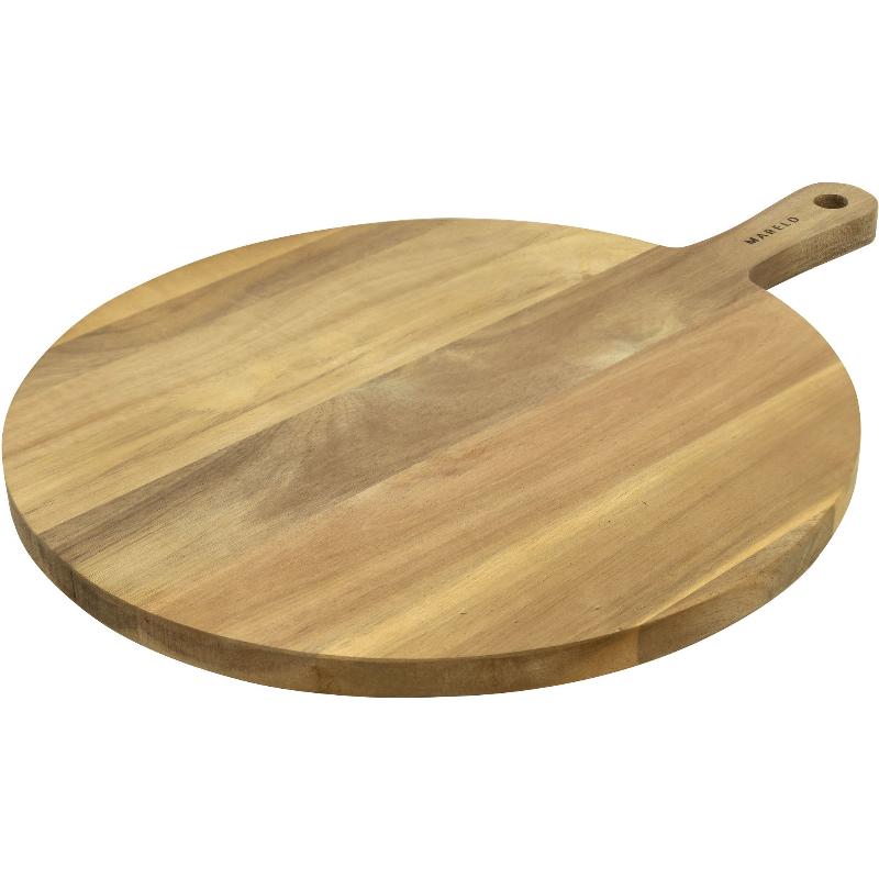 Serveringsbræt i akacietræ – Ø30 cm til festlige lejligheder