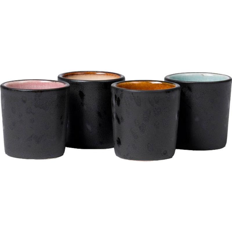 4 Stk Æggebægre i Nordisk Design – Farverigt Sæt