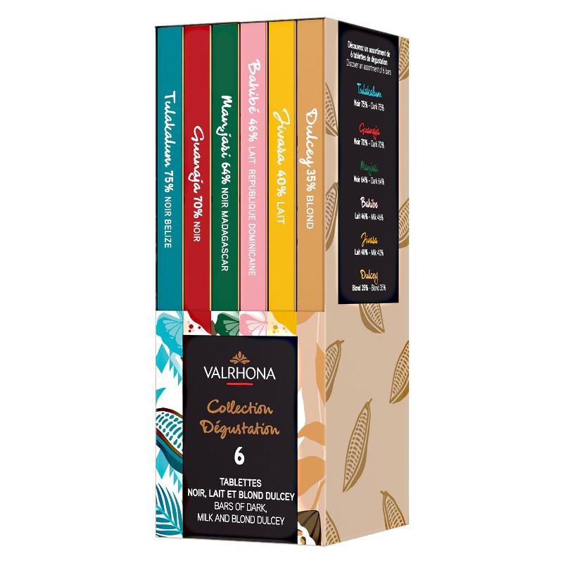 Eksklusiv Chokolade Tasting Collection fra Valrhona 6x70 G