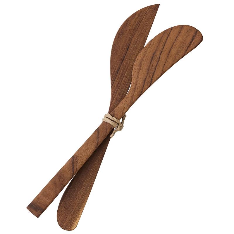 Tell Me More Teak Smørknive – 2 Pak til Elegant Servering