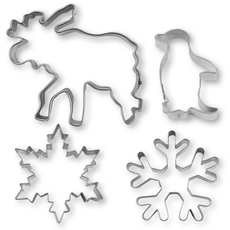 Vinter Udstikkersæt til Bagning – 4 Dele fra Städter