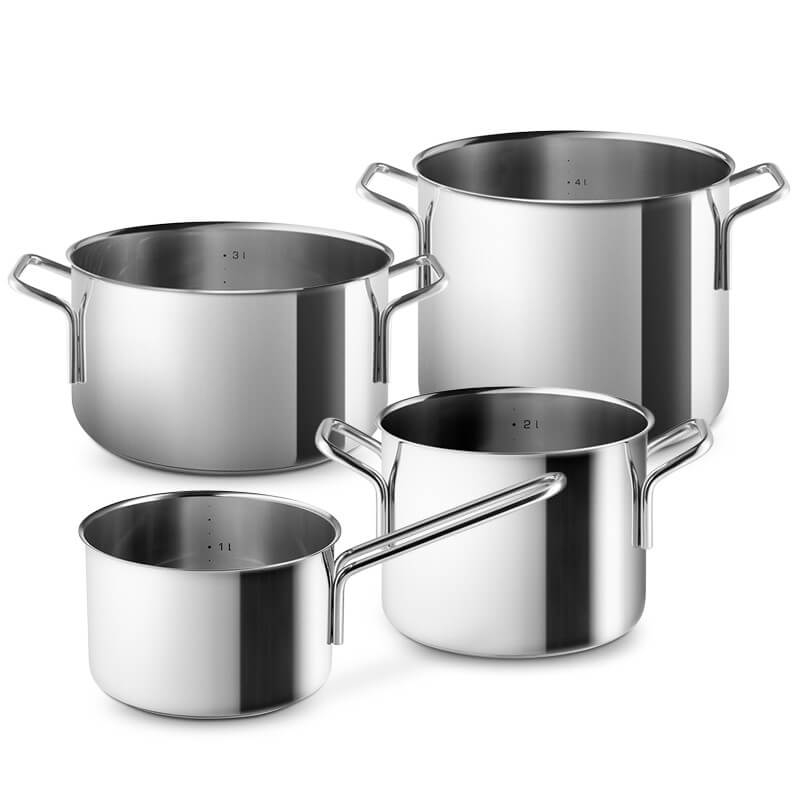 Eva Trio Grydesæt i Rustfrit Stål - 4 Dele Tilbud!