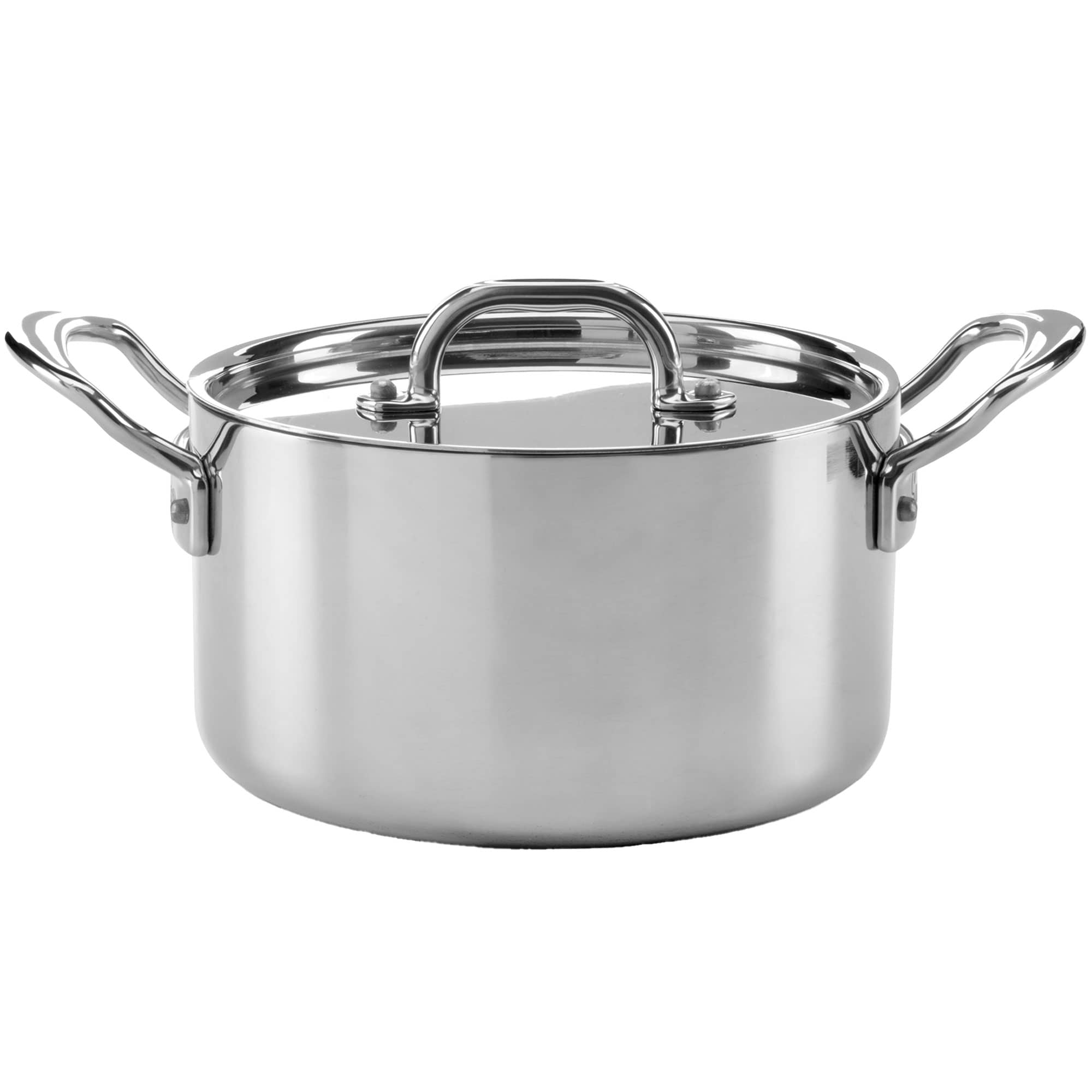 Elegant 5L Gryde med Låg - Ideel til Store Retter