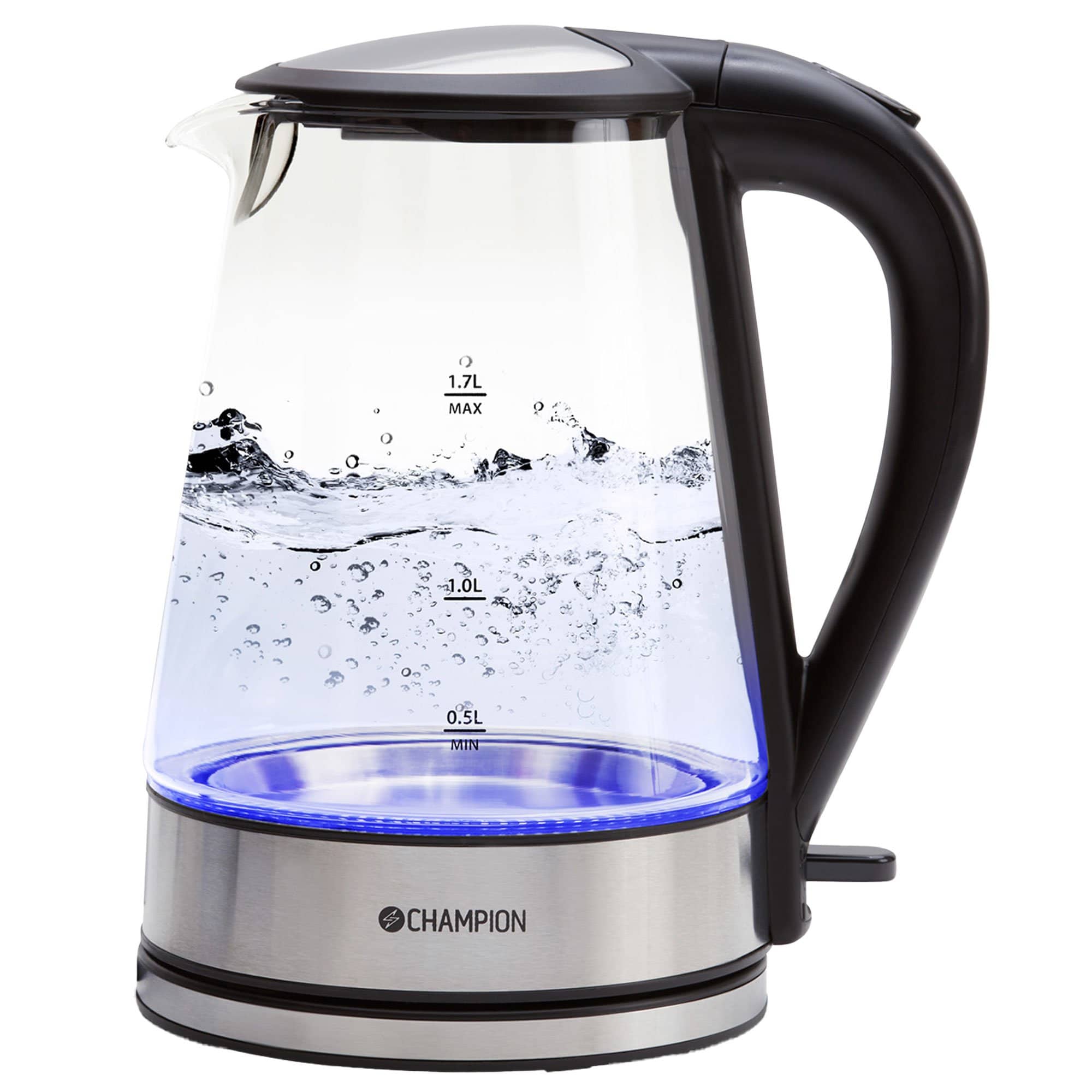 Elegant 1,7 L Glas Elkedel fra Champion – Få den nu!