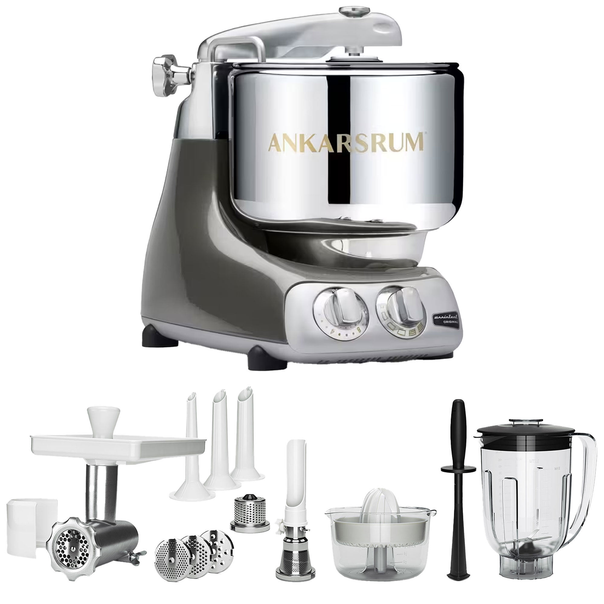 Akm 6230 Køkkenmaskine Deluxe Pakke - Black Chrome Tilbud