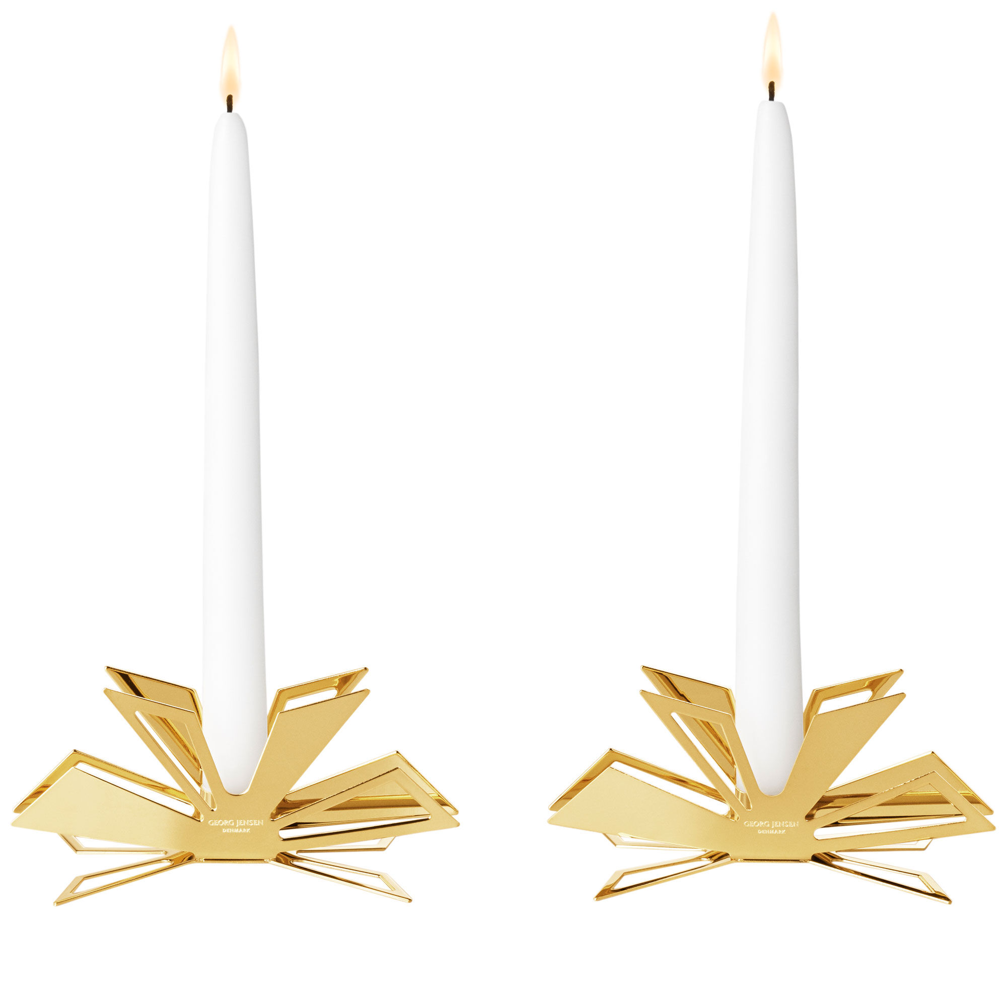 Georg Jensen Cc 2025 Lysestager 18k Belagt  2 Stk