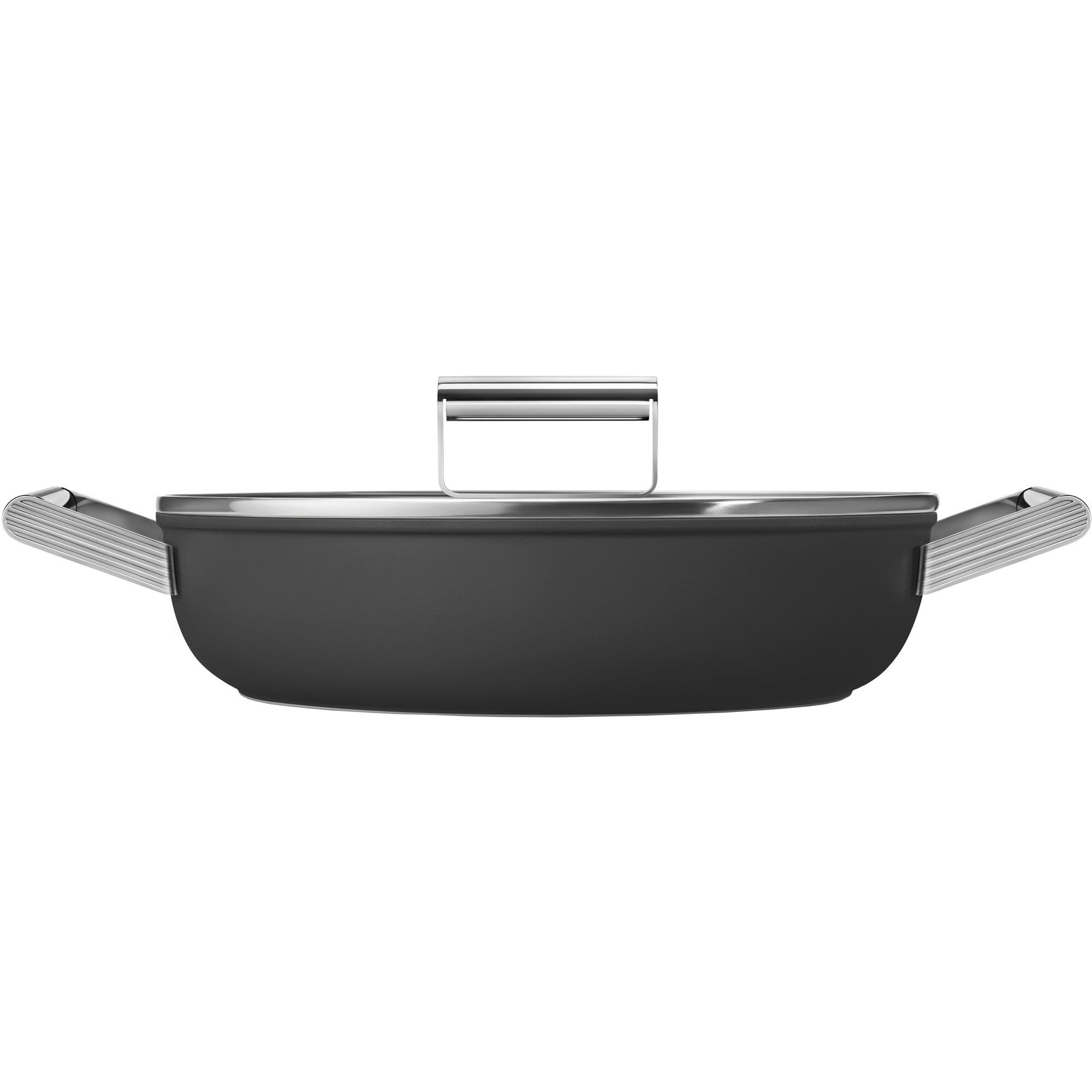 Traktørpande M Låg 28 Cm  Sort