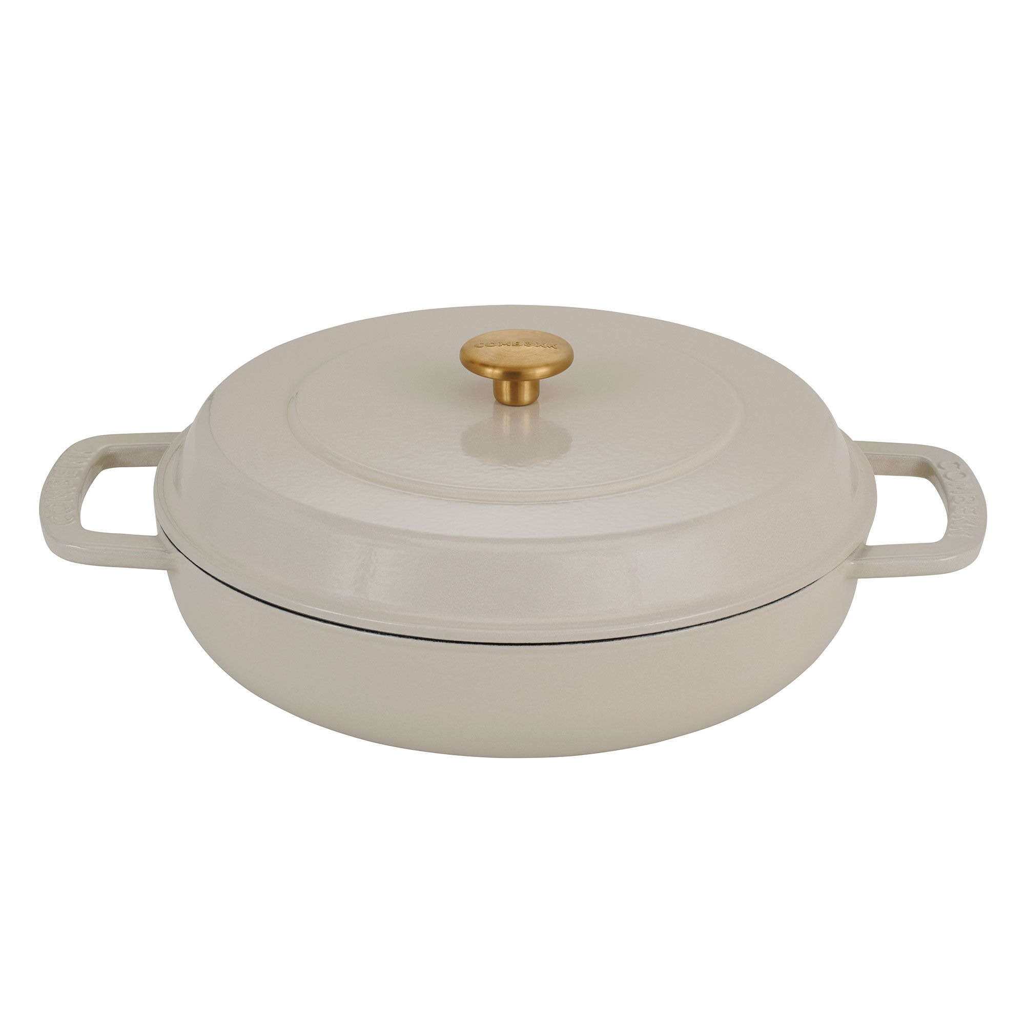 Combekk Lav Gryde Med Låg 28 Cm 5 Liter  Sand